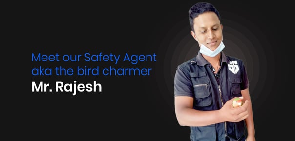 Meet our Safety Agent  aka the bird charmer